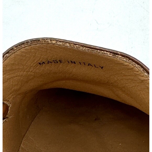 Johnston & Murphy Horner Tassel Loafers Saddle Tan 8 1/2 W Handcrafted in Italy - Picture 9 of 12